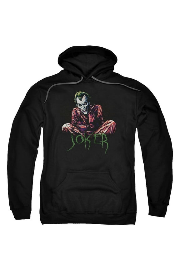 Men's Batman Straight Jacket Hooded Sweatshirt Large Black