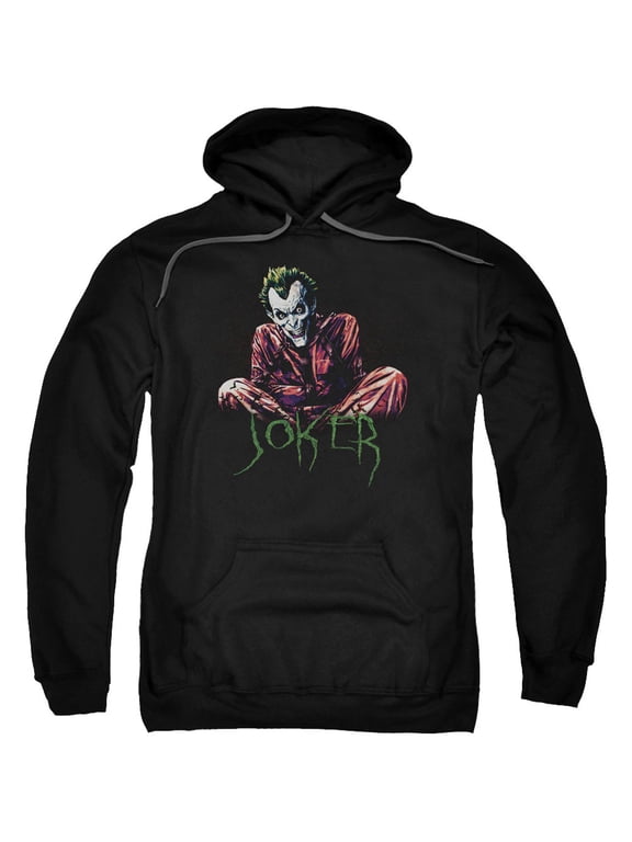 Men's Batman Straight Jacket Hooded Sweatshirt Large Black