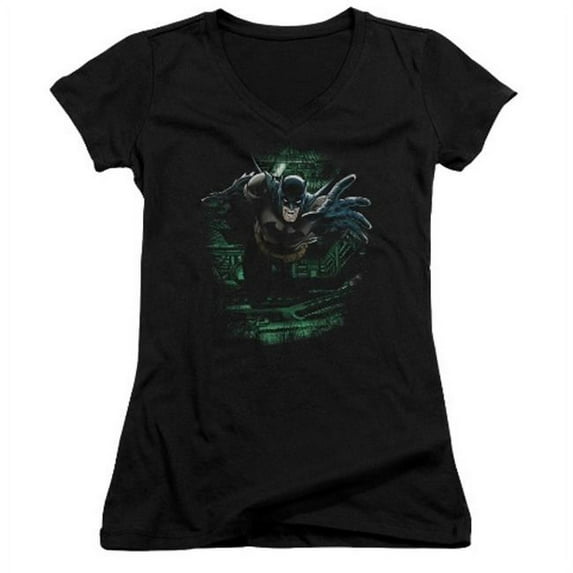 Trevco Batman-Surprise - Junior V-Neck Tee - Black- Extra Large