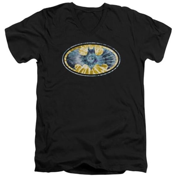 Trevco Batman-Tie Dye 3 - Short Sleeve Adult 30-1 Tee - Black- Medium