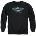 thumbnail image 1 of Trevco  Batman & Two Gargoyles Logo Long Sleeve Adult Crewneck Sweatshirt, Black - Medium, 1 of 1