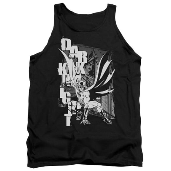 Trevco Batman-Vertical Letters - Adult Tank Top - Black- Extra Large