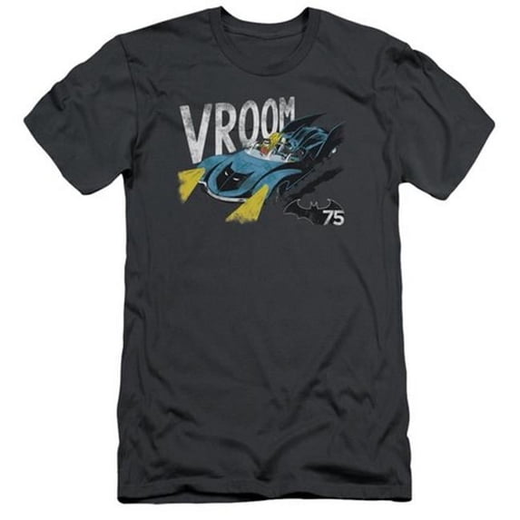 Trevco Batman-Vroom - Short Sleeve Adult 30-1 Tee - Charcoal- Large