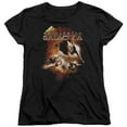thumbnail image 1 of Trevco  Battlestar Galactica & Vipers Stretch Short Sleeve Cotton Womens T-Shirt, Black - Small, 1 of 1
