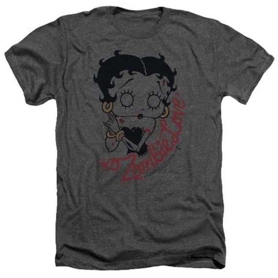 Betty Boop Cartoon Character Icon Classic Zombie Adult Heather T-Shirt Tee