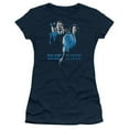 thumbnail image 1 of Trevco  Blue Bloods & Blue Inverted Cap Sleeve Cotton Junior Sheer T-Shirt, Navy - Small, 1 of 1
