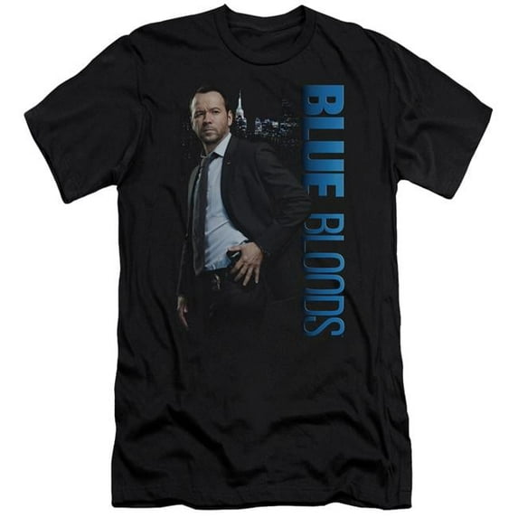Trevco Blue Bloods & Danny HBO Short Sleeve Cotton Adult Premium Canvas Brand Slim Fit 30-1 T-Shirt, Black - 2X