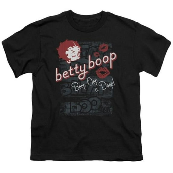 Trevco Boop-Boop Oop - Short Sleeve Youth 18-1 Tee - Black- Large