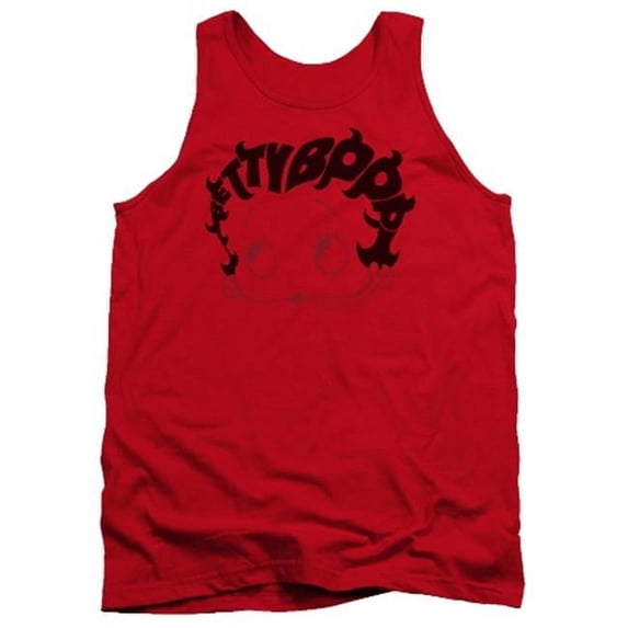 Betty Boop Cartoon Word Hair Adult Tank Top Shirt