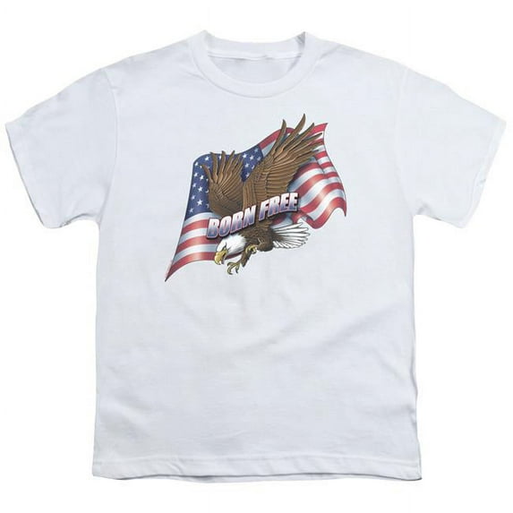 Trevco Born Free-Short Sleeve Youth 18-1 T-Shirt, White - Extra Large