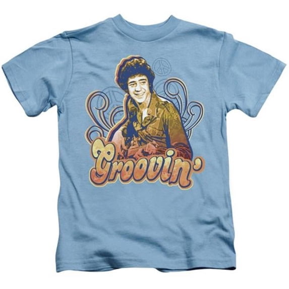 Trevco Brady Bunch-Groovin - Short Sleeve Juvenile 18-1 Tee - Carolina Blue- Small 4