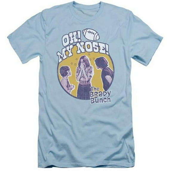 Trevco Brady Bunch-My Nose - Short Sleeve Adult 30-1 Tee - Light Blue- Extra Large