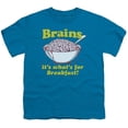 thumbnail image 1 of Trevco  Breakfast Time-Short Sleeve Youth 18-1 T-Shirt, Turquoise - Large, 1 of 1