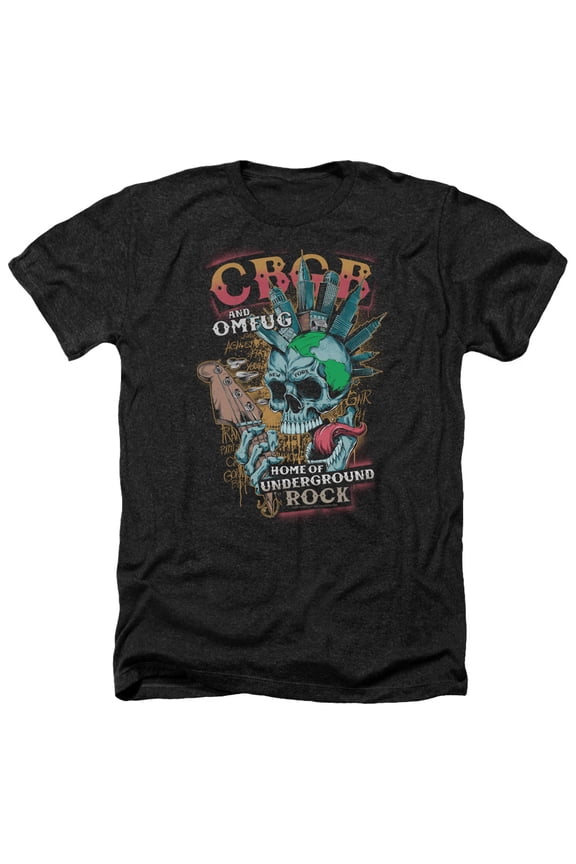 CBGB City Mowhawk Officially Licensed Heather Adult T Shirt