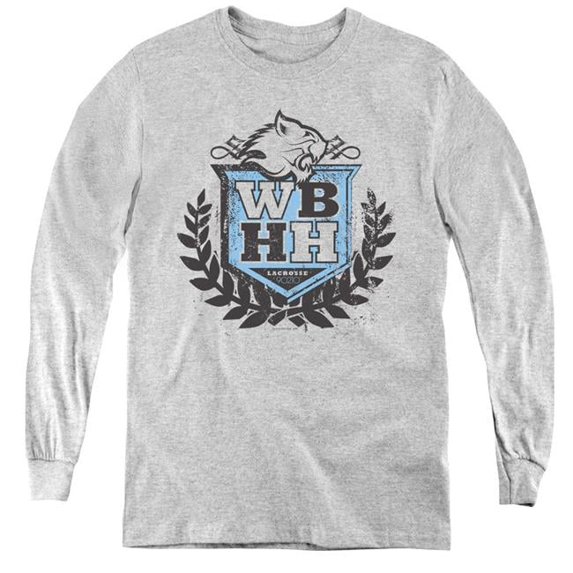 Trevco CBS1065-YL-2 90210 WBHH-Youth Long Sleeve Tee, Athletic Heather - Medium