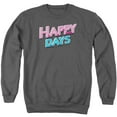 thumbnail image 1 of Trevco CBS110-AS-5 Happy Days & Happy Days Logo Adult Crewneck Sweatshirt, Charcoal - 2X, 1 of 1