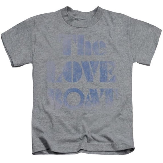Trevco CBS134-KT-1 Love Boat & Distressed Short Sleeve Juvenile Cotton 18-1 T-Shirt, Athletic Heather - Small - 4