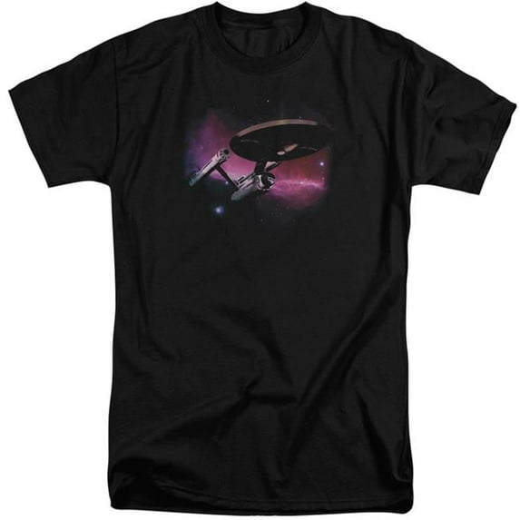 Trevco CBS1474-ATT-5 Star Trek & Prime Directive Adult Tall Fit 18-1 Short Sleeve T-Shirt, Black - 2X