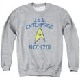 thumbnail image 1 of Trevco CBS1509-AS-3 Star Trek & Collegiate Arch Adult Cotton & Polyster Crewneck Sweatshirt, Athletic Heather - Large, 1 of 1