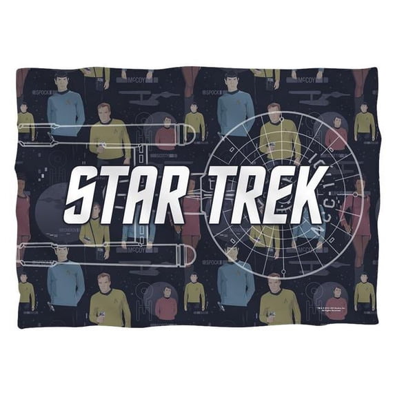 Trevco CBS1545-PLO1-20x28 20 x 28 in. Star Trek & Enterprise Crew 100 Percent Pillow Case, White