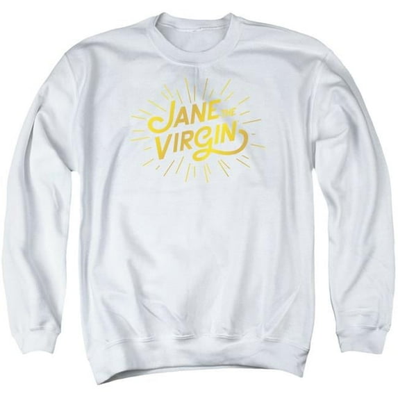 Trevco CBS1570-AS-6 Jane the Virgin & Golden Logo Adult Cotton & Polyster Crewneck Sweatshirt, White - 3X