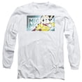 thumbnail image 1 of Trevco CBS1589-AL-6 Mighty Mouse & Mighty Rectangle Long Sleeve Adult Cotton 18-1 T-Shirt, White - 3X, 1 of 1