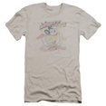 thumbnail image 1 of Trevco  Mighty Mouse & At Your Service Premium Canvas Adult Cotton Slim Fit 30-1 T-Shirt, Silver - Small, 1 of 1