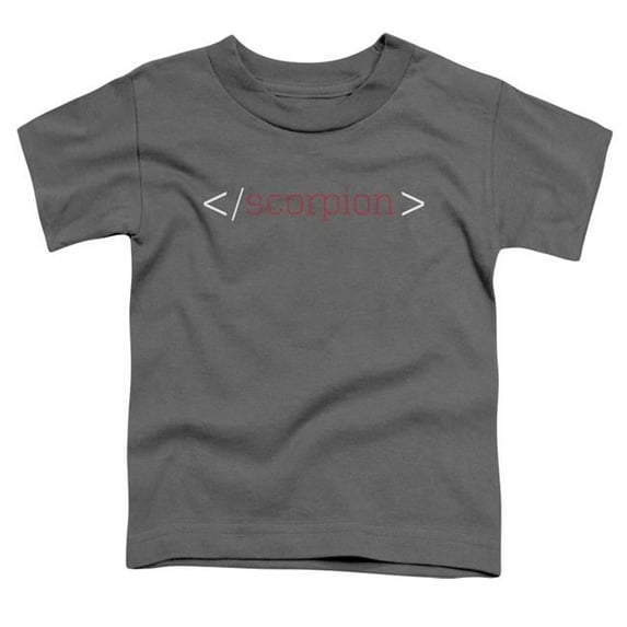 Trevco CBS1667-TT-3 Scorpion & Logo Toddler Short Sleeve T-Shirt, Charcoal - Large - 4 Toddler