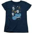 thumbnail image 1 of Trevco CBS1755-WT-2 Star Trek & All Star Crew Womens Short Sleeve T-Shirt, Navy - Medium, 1 of 1