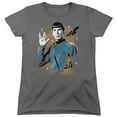 thumbnail image 1 of Trevco CBS1756-WT-2 Star Trek & Space Prosper Womens Short Sleeve T-Shirt, Charcoal - Medium, 1 of 1