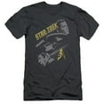 thumbnail image 1 of Trevco CBS1757-SF-1 Star Trek & 50 Year Frontier Short Sleeve Adult Cotton 30-1 T-Shirt, Charcoal - Small, 1 of 1
