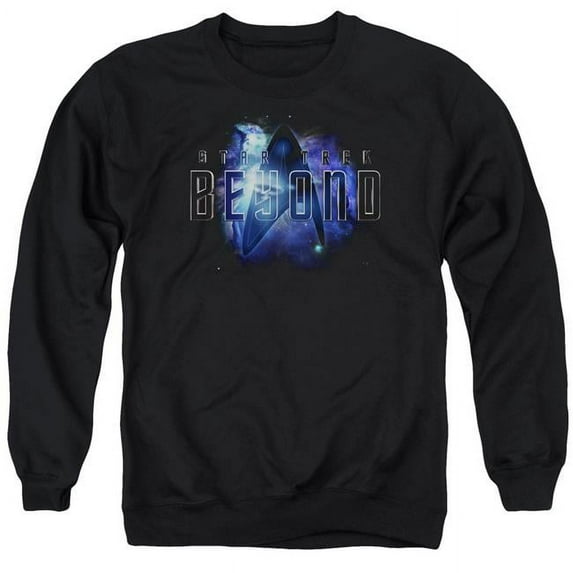 Trevco CBS1778-AS-1 Star Trek Beyond & Galaxy Beyond Adult Cotton & Polyster Crewneck Sweatshirt, Black - Small