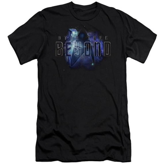 Trevco CBS1778-SF-1 Star Trek Beyond & Galaxy Beyond Adult 30-1 Slim Fit Short Sleeve T-Shirt, Black - Small