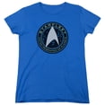 thumbnail image 1 of Trevco CBS1785-WT-4 Star Trek Beyond & Starfleet Patch Womens Short Sleeve T-Shirt, Royal Blue - Extra Large, 1 of 2