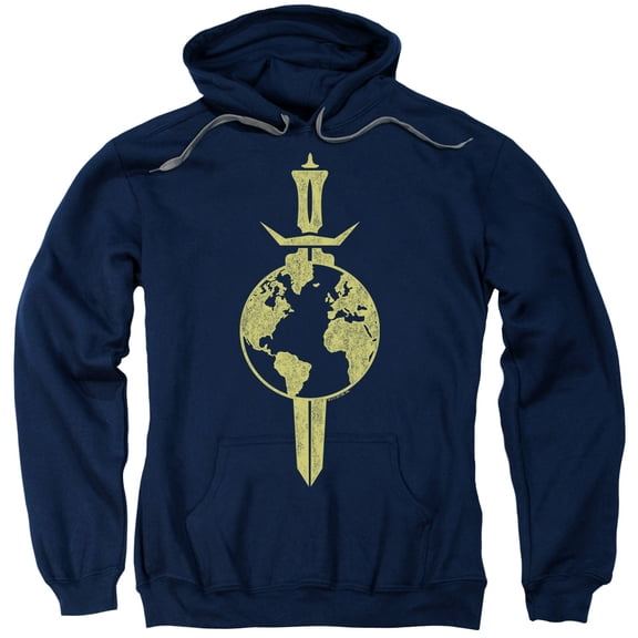 Trevco CBS1869B-AFTH-2 Star Trek & Terran Empire Adult Pull-Over Hoodie, Navy - Medium