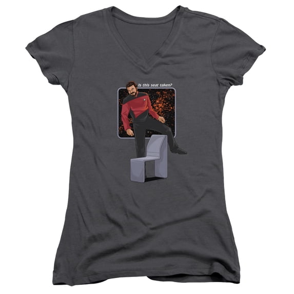 Star Trek - Is This Seat Taken - Juniors Cap Sleeve V-Neck Shirt - XX-Large