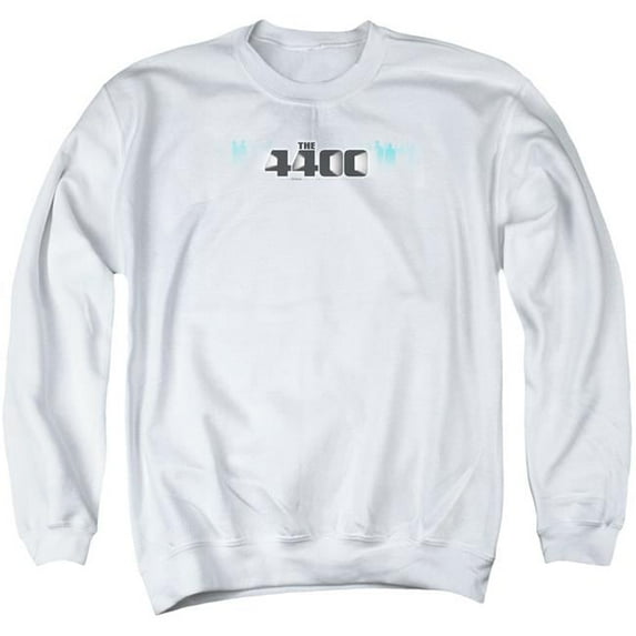 Trevco CBS190-AS-4 4400 & the 4400 Logo Adult Crewneck Sweatshirt, White - Extra Large