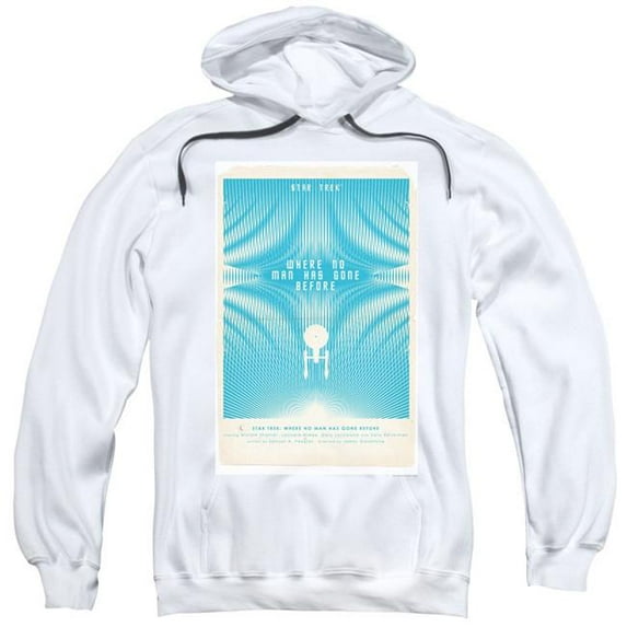 Trevco CBS1940-AFTH-5 Star Trek & Tos Episode 3 Adult Cotton & Polyster Pull-Over Hoodie, White - 2X