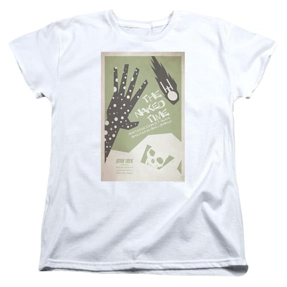 Trevco CBS1941-WT-1 Star Trek & TOS Episode 4 Womens Short Sleeve T-Shirt, White - Small