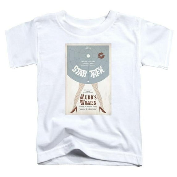 Trevco CBS1943-TT-1 Star Trek & TOS Episode 6 Toddler Short Sleeve T-Shirt, White - Small - 2 Toddler