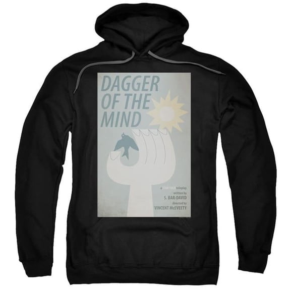 Trevco CBS1946B-AFTH-1 Star Trek & Tos Episode 9 Adult Cotton & Polyster Pull-Over Hoodie, Black - Small