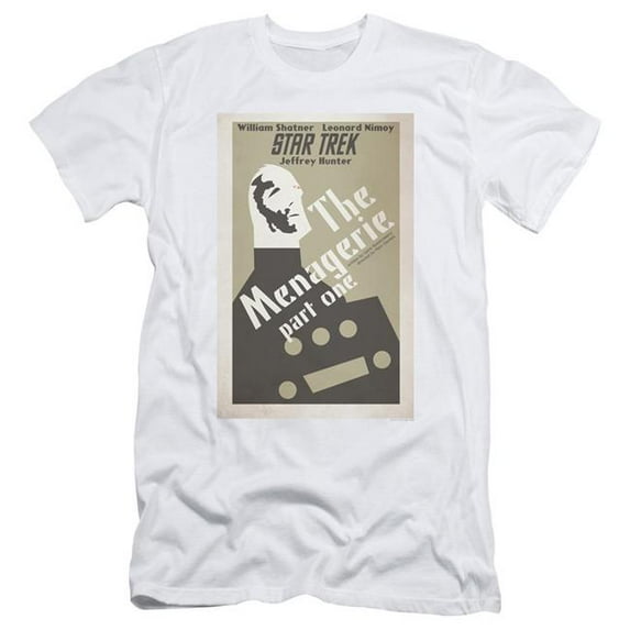 Trevco CBS1948-SF-4 Star Trek & Tos Episode 11 Short Sleeve Adult Cotton 30-1 T-Shirt, White - Extra Large