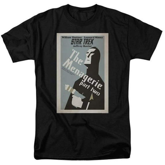 Trevco CBS1949B-AT-6 Star Trek & Tos Episode 12 Short Sleeve Adult Cotton 18-1 T-Shirt, Black - 3X