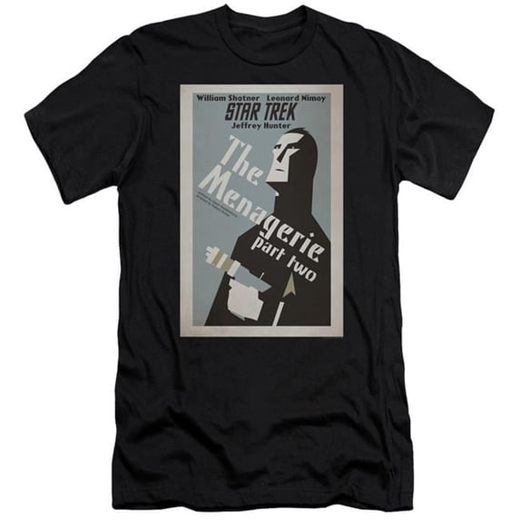 Trevco CBS1949B-PSF-4 Star Trek & TOS Episode 12 Adult Premium Canvas Slim Fit 30-1 HBO Short Sleeve T-Shirt, Black - Extra Large