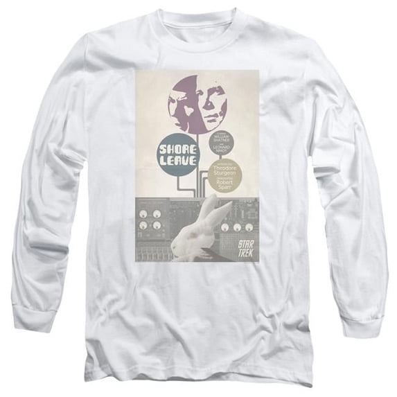Trevco CBS1952-AL-6 Star Trek & TOS Episode 15 Adult 18-1 Long Sleeve T-Shirt, White - 3X