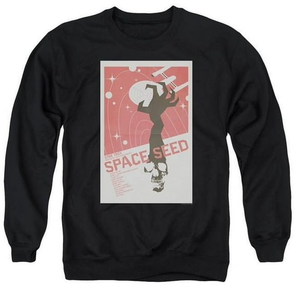 Trevco CBS1959B-AS-3 Star Trek & TOS Episode 22 Adult Crewneck Sweatshirt, Black - Large