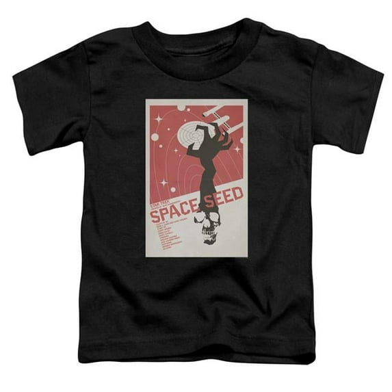 Trevco CBS1959B-TT-1 Star Trek & Tos Episode 22 Short Sleeve Toddler Cotton T-Shirt, Black - Small - 2 Toddler