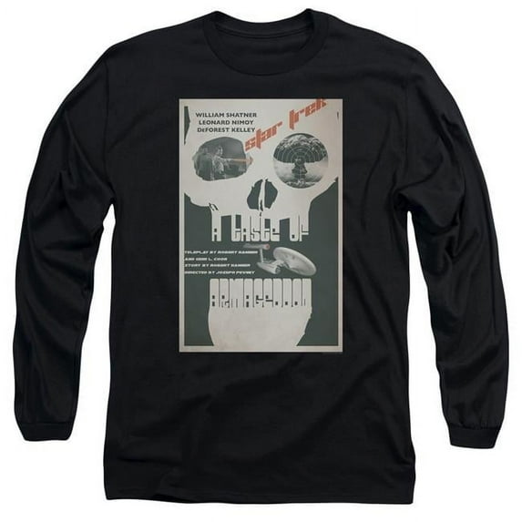 Trevco CBS1960B-AL-6 Star Trek & Tos Episode 23 Long Sleeve Adult Cotton 18-1 T-Shirt, Black - 3X