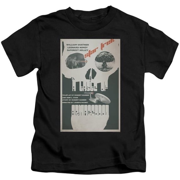 Trevco CBS1960B-KT-2 Star Trek & Tos Episode 23 Short Sleeve Juvenile Cotton 18-1 T-Shirt, Black - Medium - 5-6