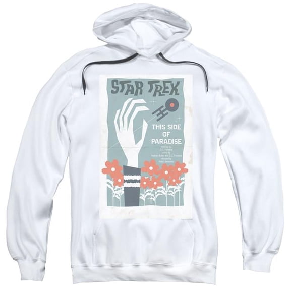 Trevco CBS1961-AFTH-2 Star Trek & Tos Episode 24 Adult Cotton & Polyster Pull-Over Hoodie, White - Medium